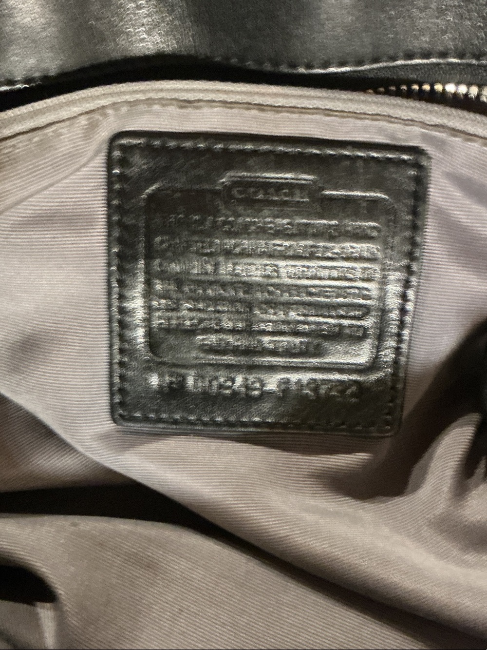 Coach Black Leather Shoulder Bag with Silver Hardware - Picture 3 of 7